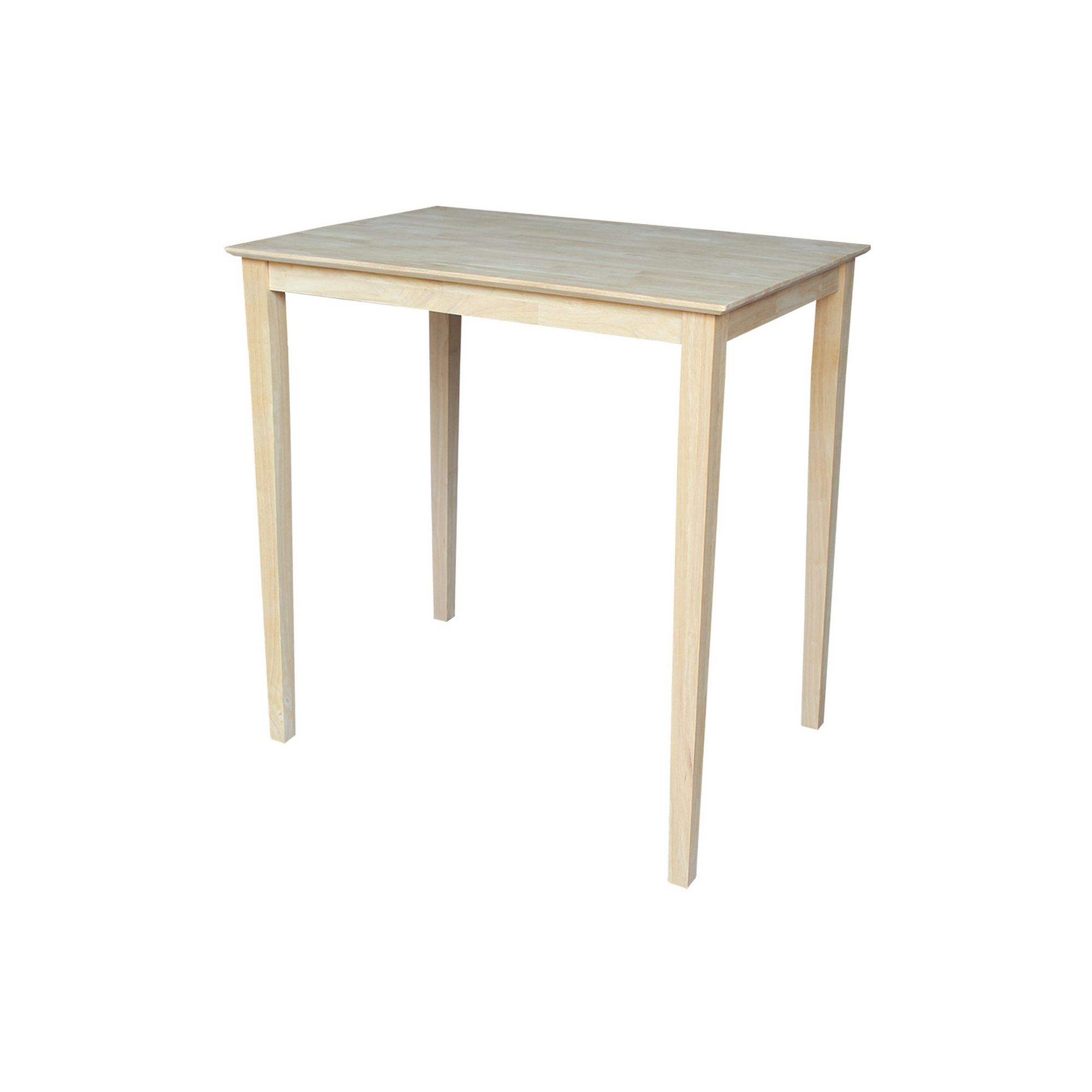 Contemporary Tall Shaker Table, Unfinished