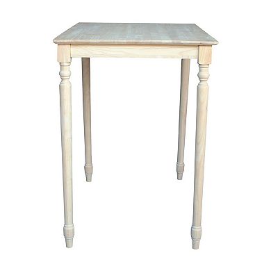 International Concepts Unfinished Carved Table