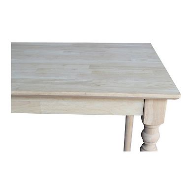 International Concepts Unfinished Carved Table