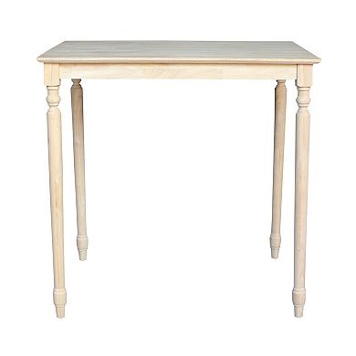 International Concepts Unfinished Carved Table
