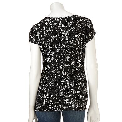 Apt. 9® Splatter Faux-Wrap Top
