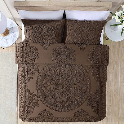 Beatrice Home Fashions Medallion Chenille Bedspread or Sham