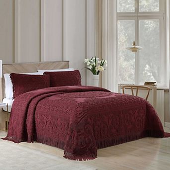 Beatrice Home Fashions Medallion Chenille Bedspread or Sham