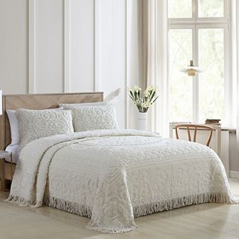 Beatrice Home Fashions Medallion Chenille Bedspread or Sham