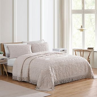 Beatrice Home Fashions Medallion Chenille Bedspread or Sham
