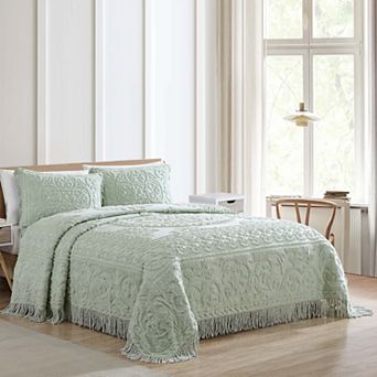 Beatrice Home Fashions Medallion Chenille Bedspread or Sham