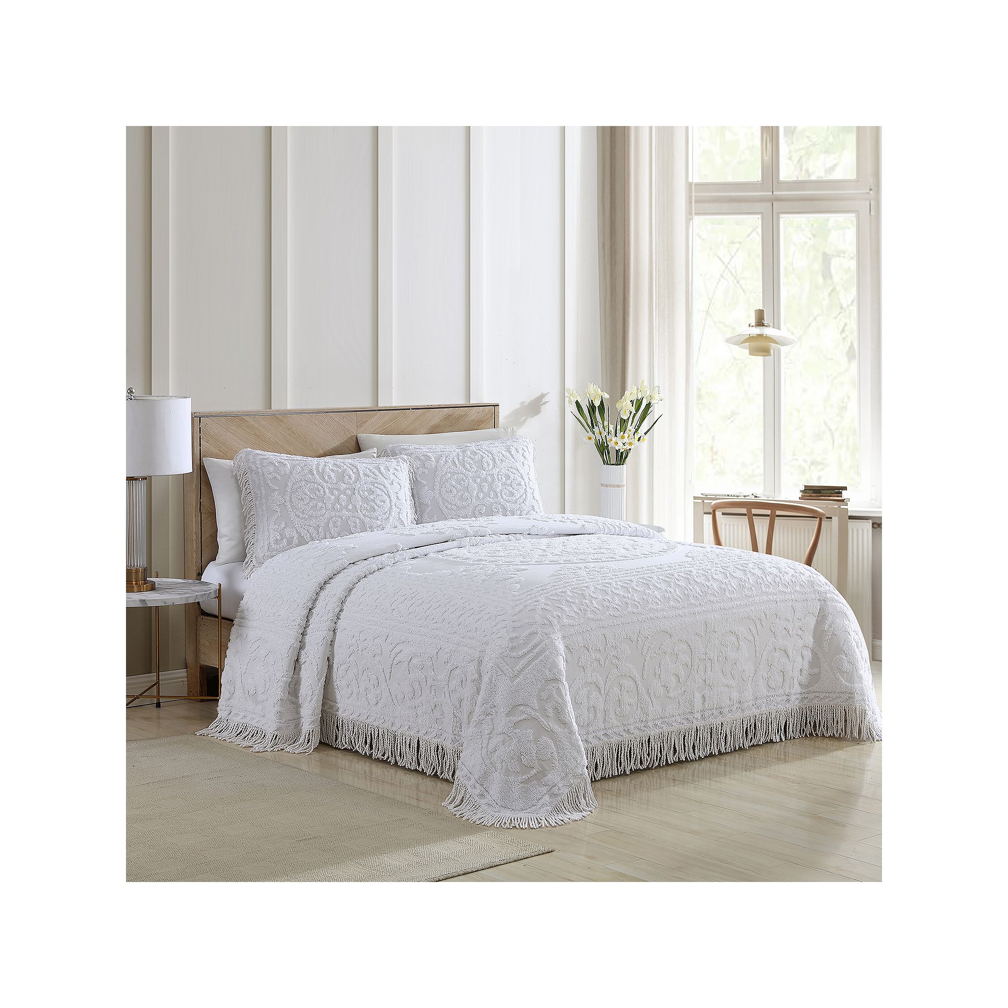 94119682 Beatrice Home Fashions Medallion Chenille Bedsprea sku 94119682