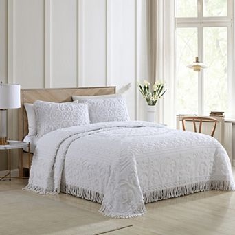 Beatrice Home Fashions Medallion Chenille Bedspread or Sham