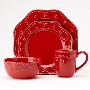 Food Network™ Fontinella Beaded 4-pc. Place Setting