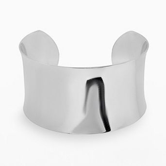 LYNX Stainless Steel Concave Cuff Bracelet