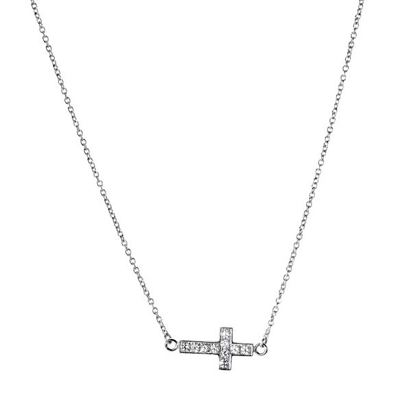 Stainless steel cross necklace on sale kohls