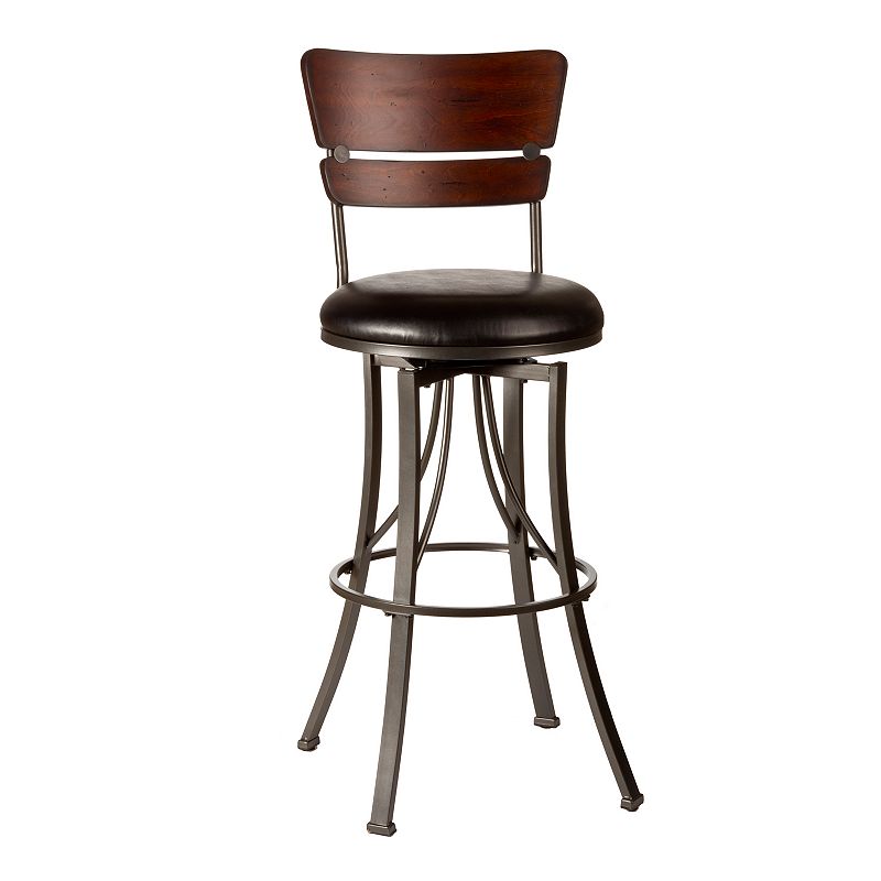 Santa Monica Swivel Counter Stool, Brown, Furniture