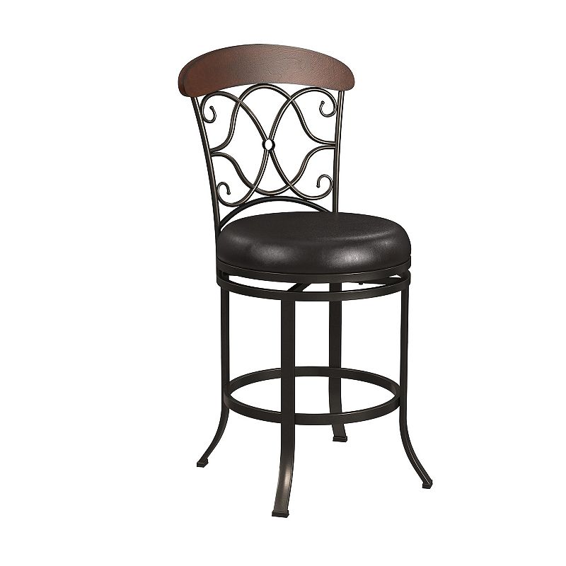 Dundee Swivel Counter Stool, Brown, Furniture