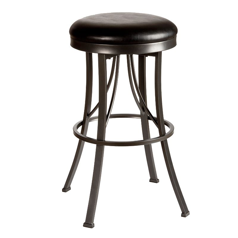 Ontario Backless Counter Stool, Black, Furniture