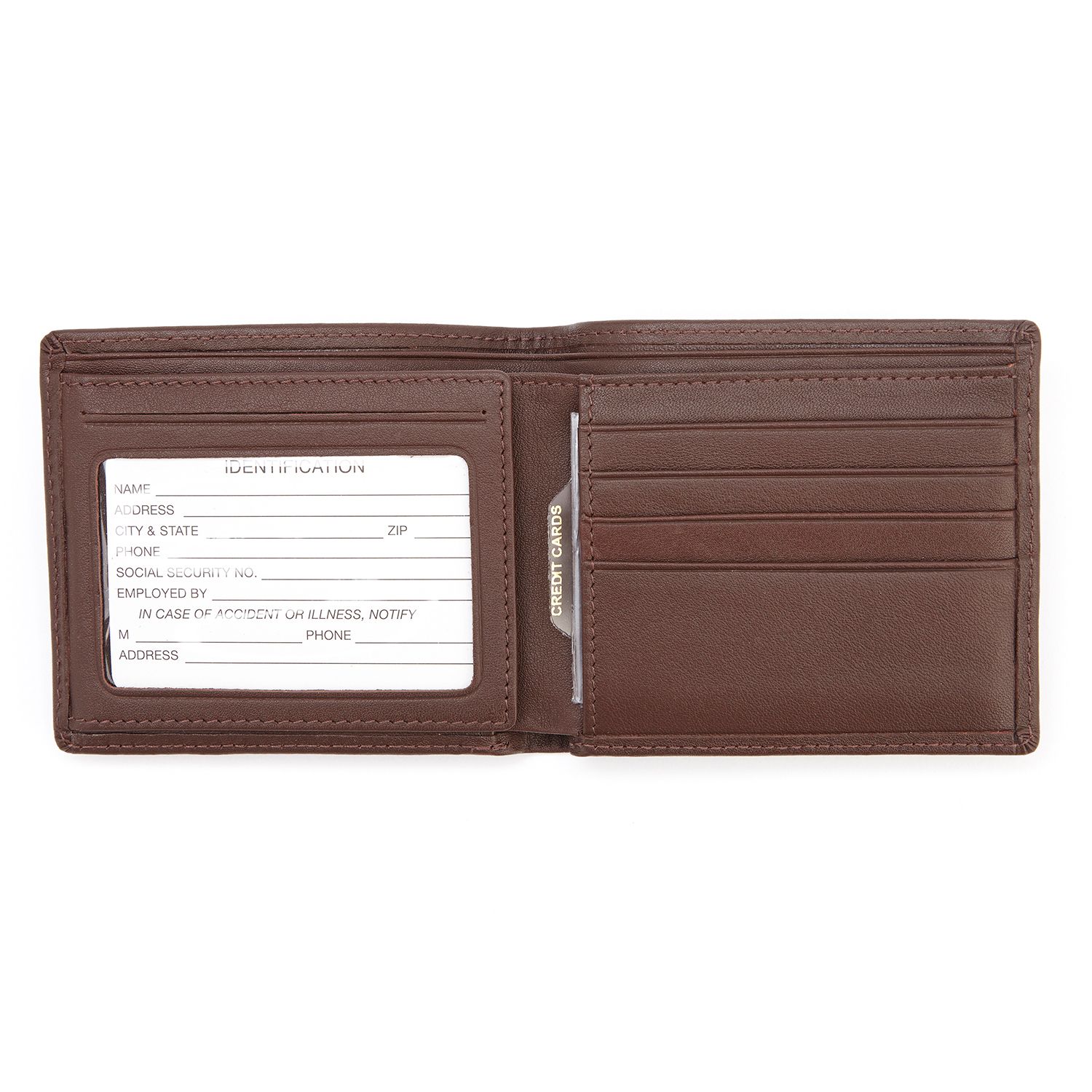 Roy Portafoglio Uomo Bi-fold Con Protezione RFID - Tasche Per Banconote E Carte - 5