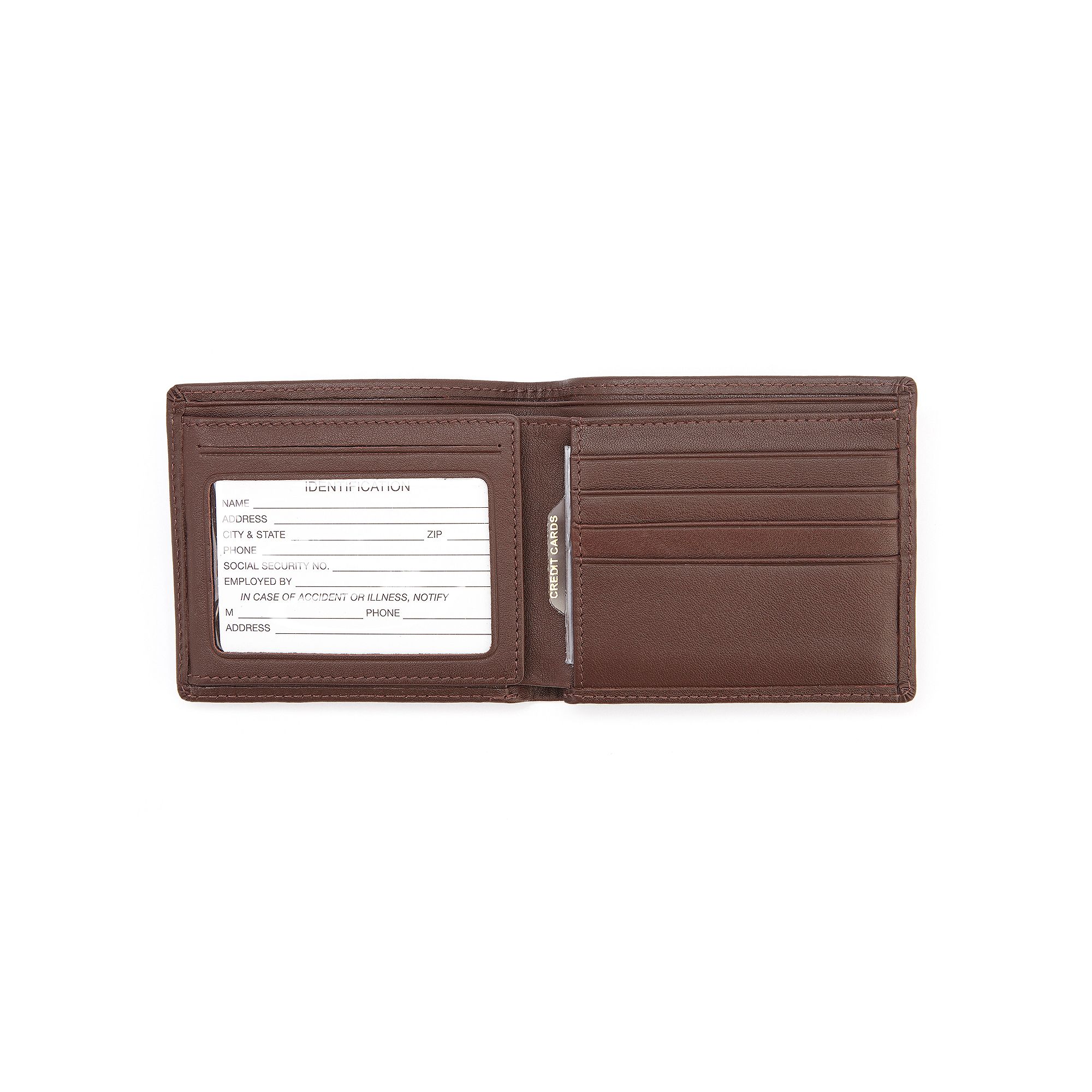 Royce Leather RFID-Blocking Mens Bifold Wallet, Coco