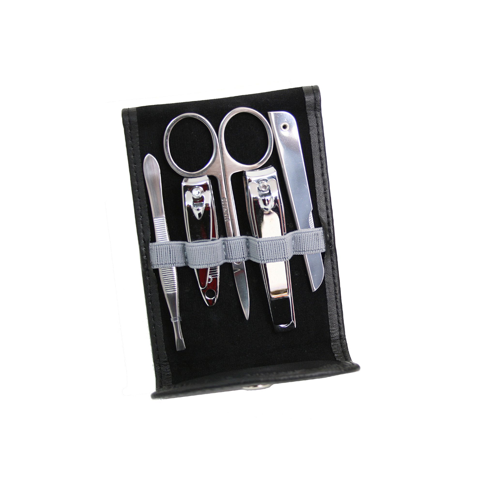 Royce Leather 6-pc. Flip Manicure Set, Black