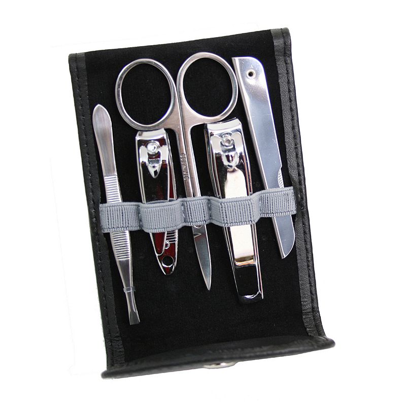 94136924 Royce Leather 6-pc. Flip Manicure Set, Black sku 94136924