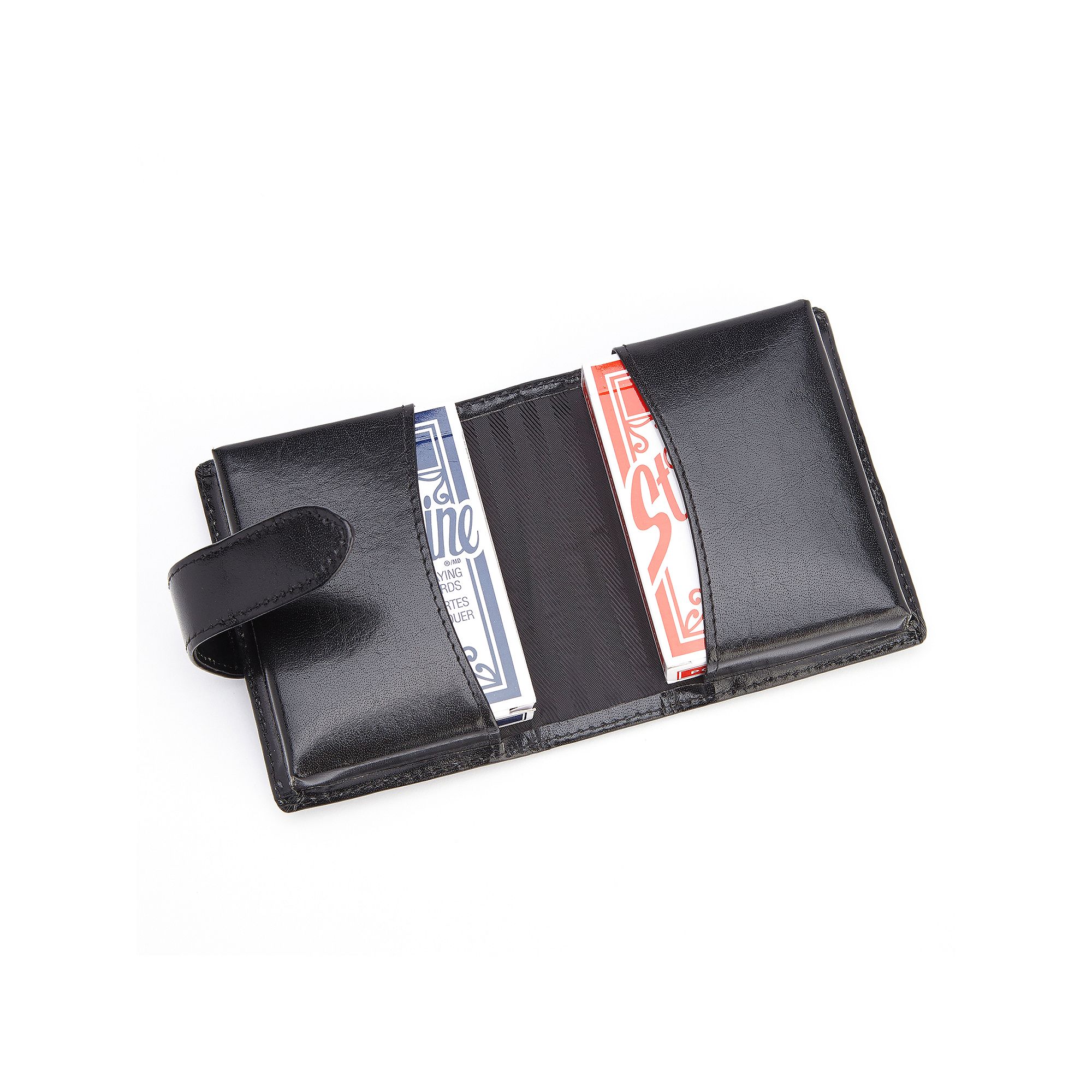 Royce Leather Playing Card Set, Black