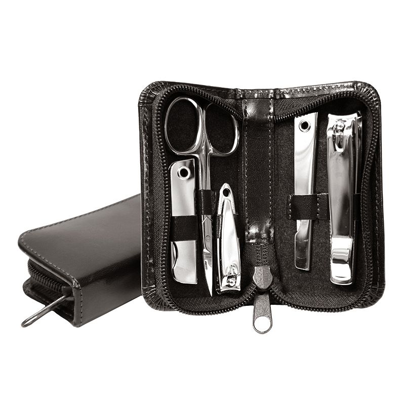 Royce Leather Aristo 6-pc. Mini Manicure Set, Black