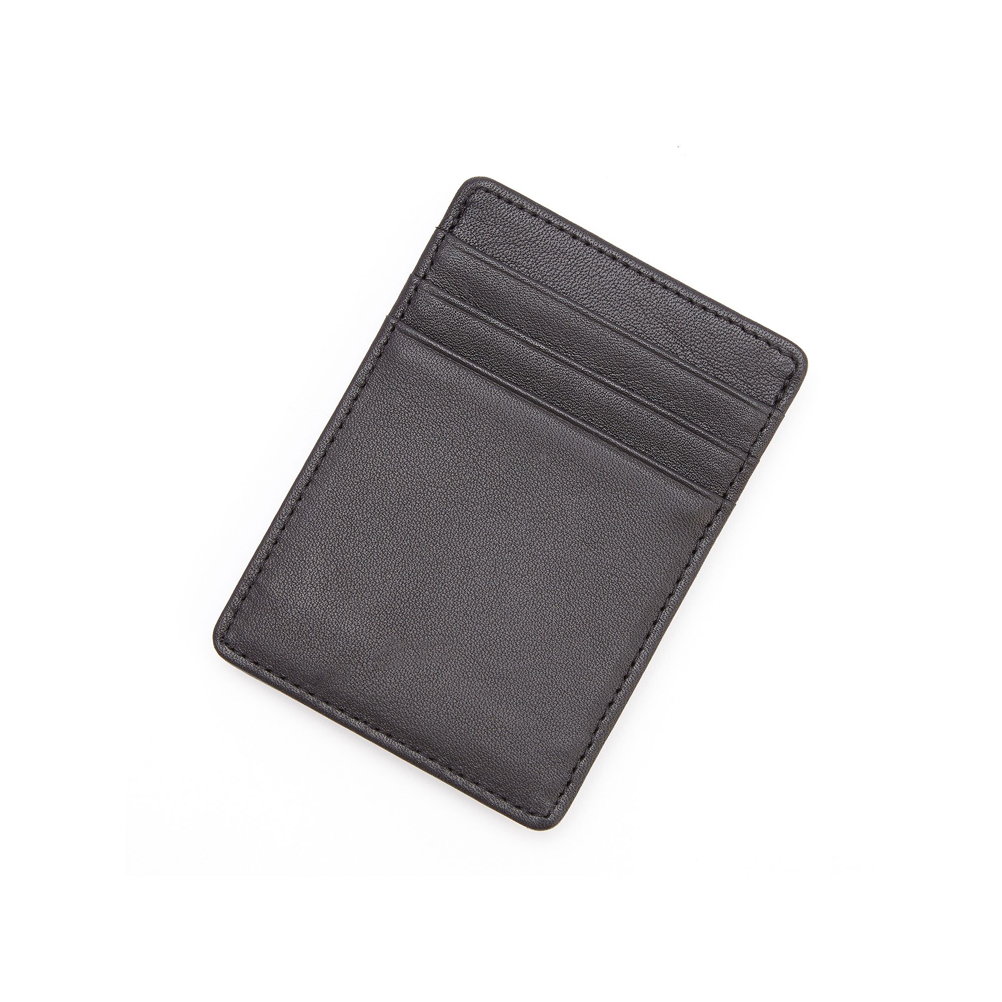 Royce Leather Prima Magnetic Money Clip Wallet, Black