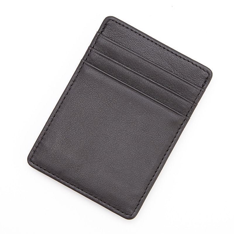 Royce Leather Prima Magnetic Money Clip Wallet, Black