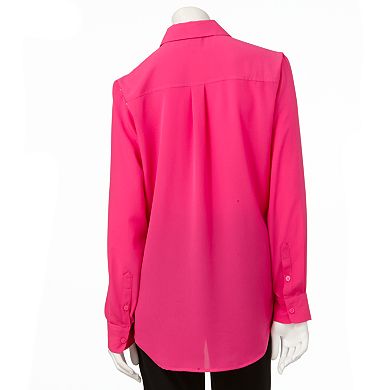 Apt. 9® Solid Crepe Blouse - Women's