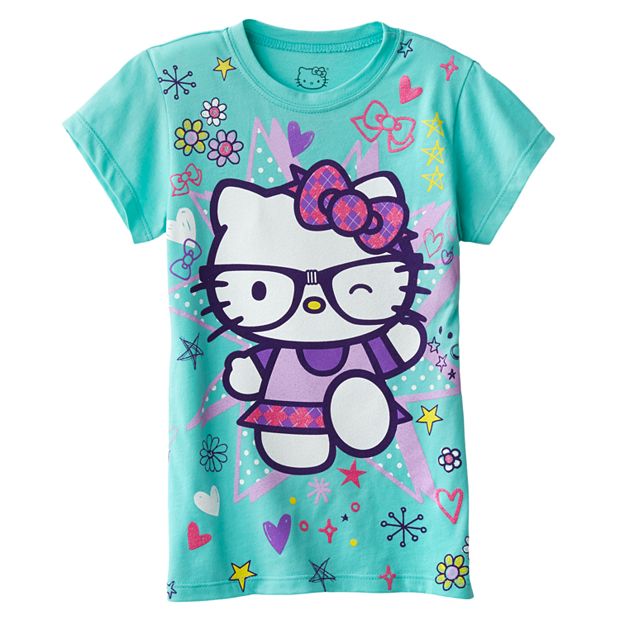 Buy Hello Kitty Green Graphic Print T-shirt for Women