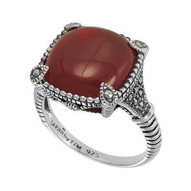 Lavish by TJM Sterling Silver Red Agate Ring