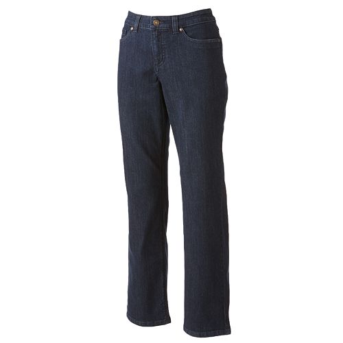 Petite Croft & Barrow® Curvy Straight-Leg Jeans