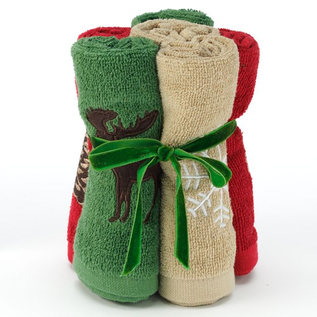St. Nicholas Square® Christmas Yuletide 6-pk. Washcloths