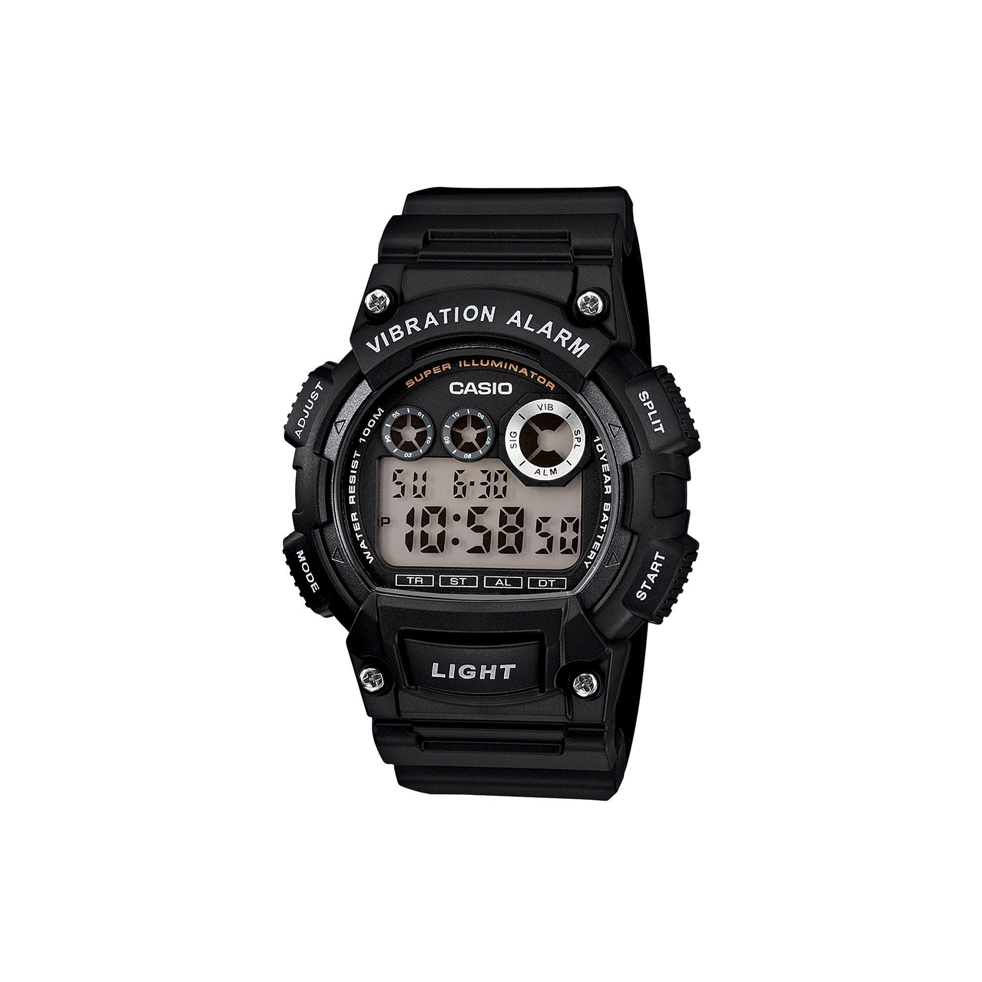Casio Mens Digital Chronograph Watch, Silver Tone