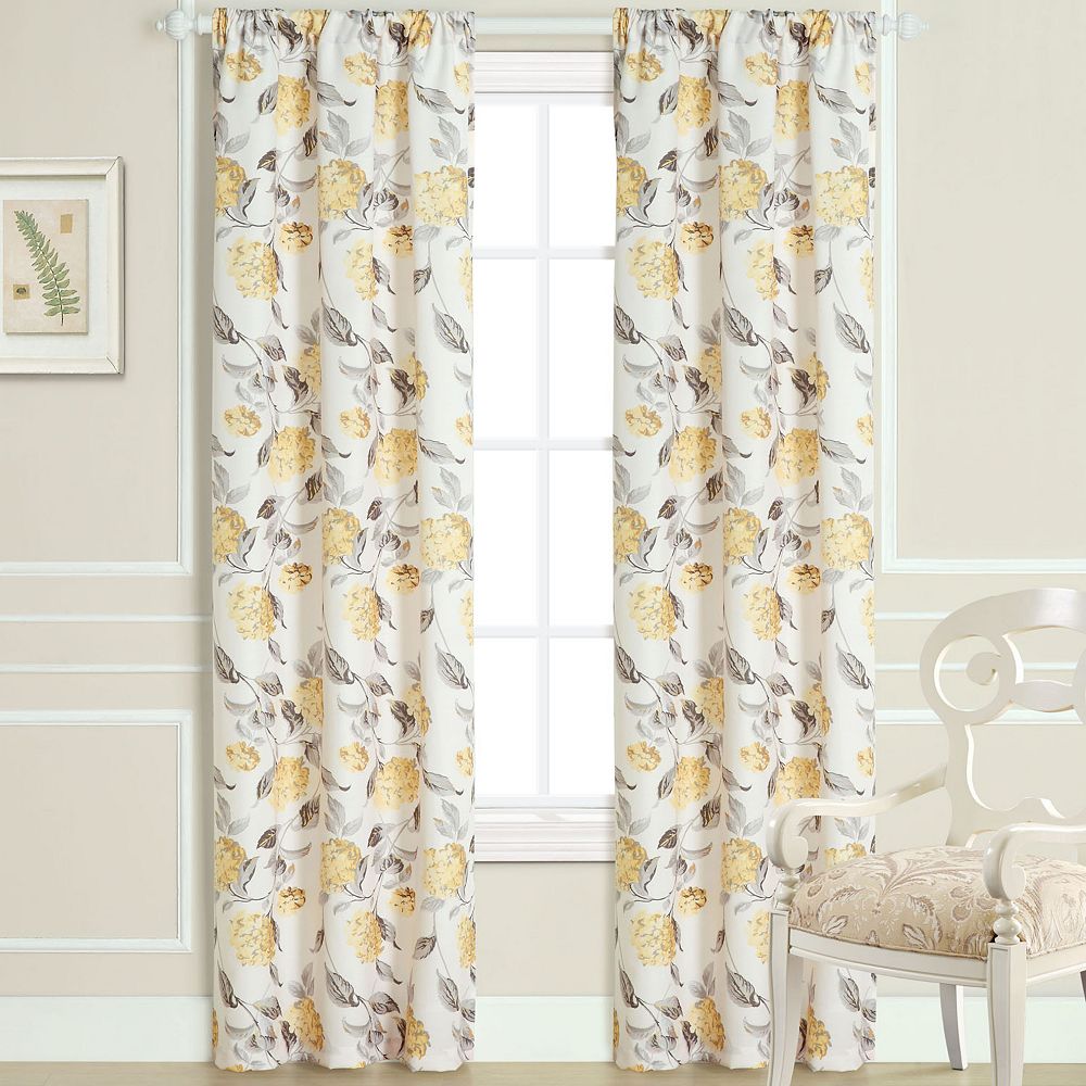 Laura Ashley Lifestyles 2 Pack Hydrangea Sheer Window Curtains