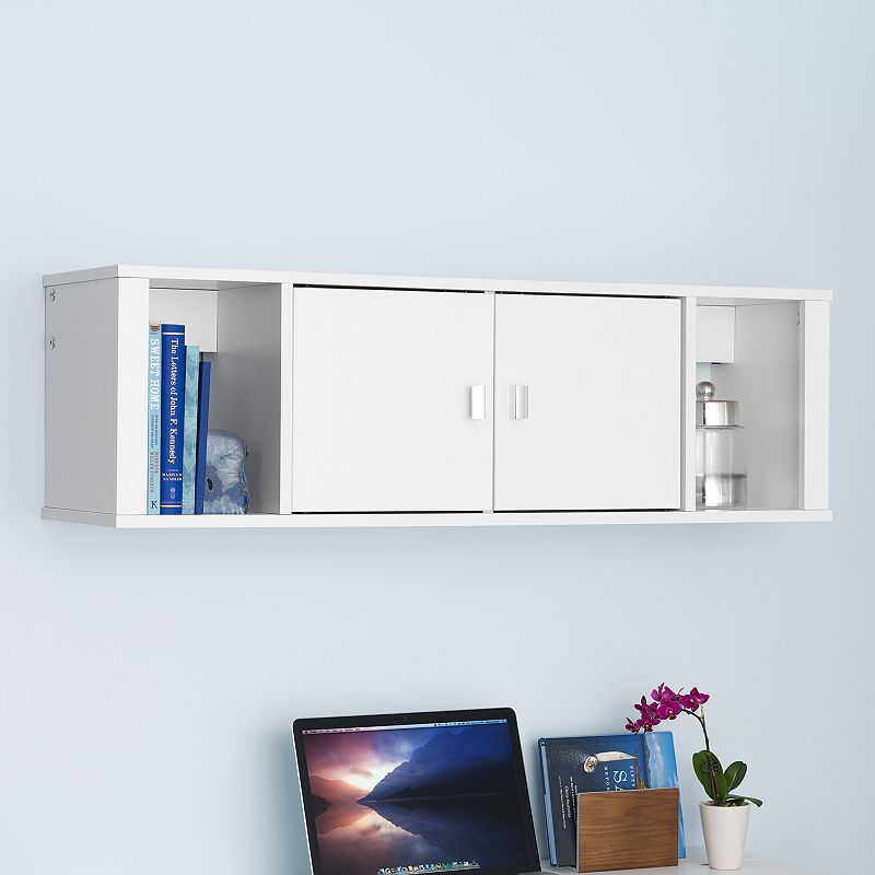 Floating Storage Hutch, White, Furniture