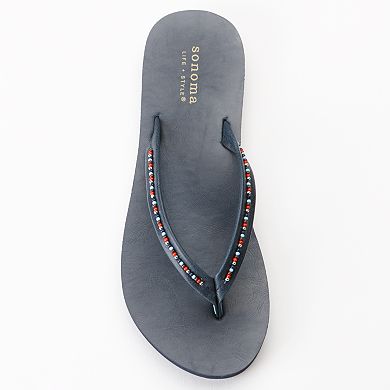Sonoma Goods For Life® Beaded Flip-Flops