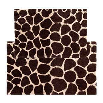 Chesapeake Animal Print 2 pc Bath Rug Set