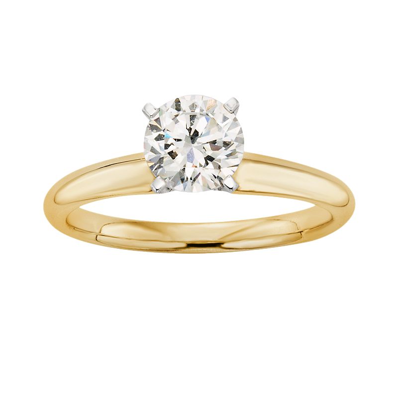IGL Certified Colorless Diamond Solitaire Engagement Ring in 18k Gold (1 ct