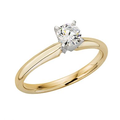 18k Gold 1/2-ct. T.W. IGL Certified Colorless Diamond Solitaire Ring
