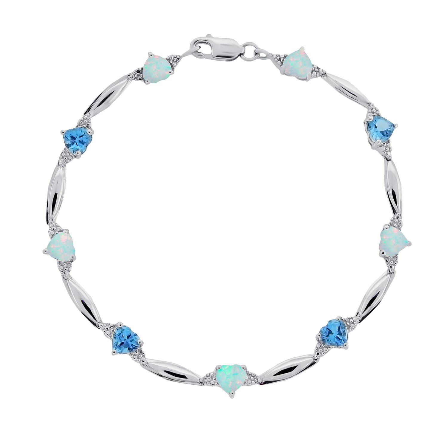 blue silver bracelet