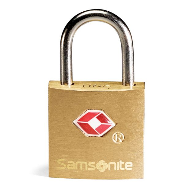 TSA Approved Suitcase Padlock - Key - Gold