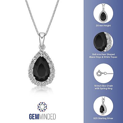 Black Onyx orders Beveled Charm / Pendant 9x6 Pear Set In 14k Solid Gold...