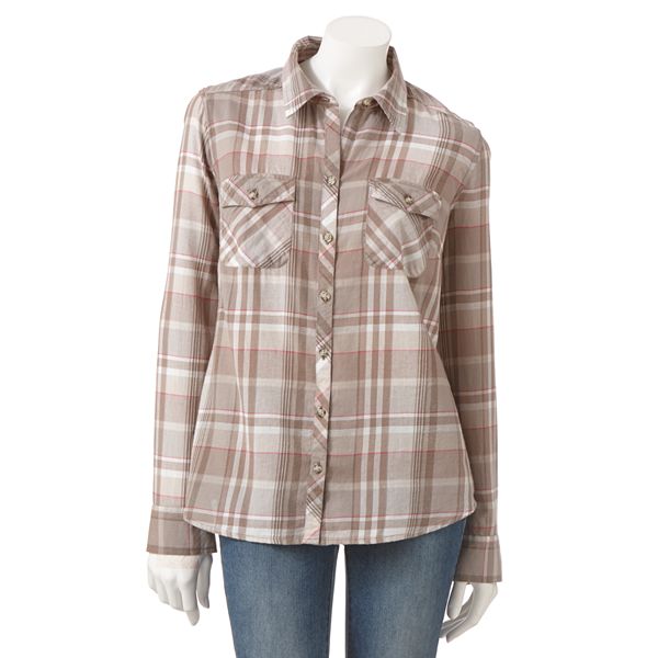 Croft & Barrow® Plaid Flannel Shirt - Women's