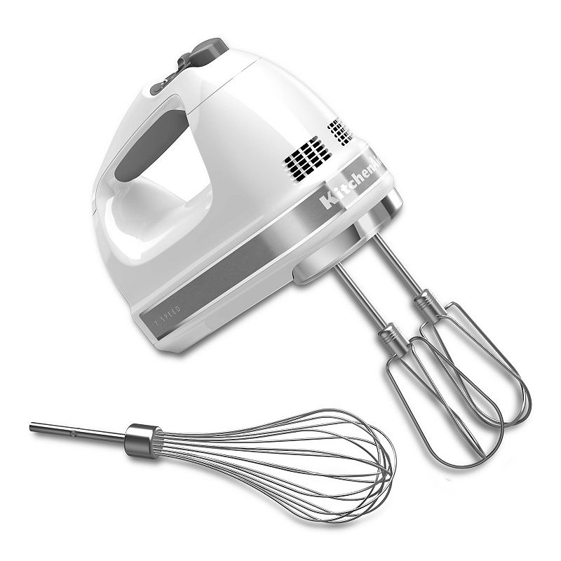 KitchenAid® KHM7210 7-Speed Hand Mixer, White