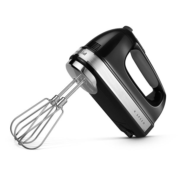 Better Chef 5-Speed 150-Watt Black Hand Mixer with Silver Accents