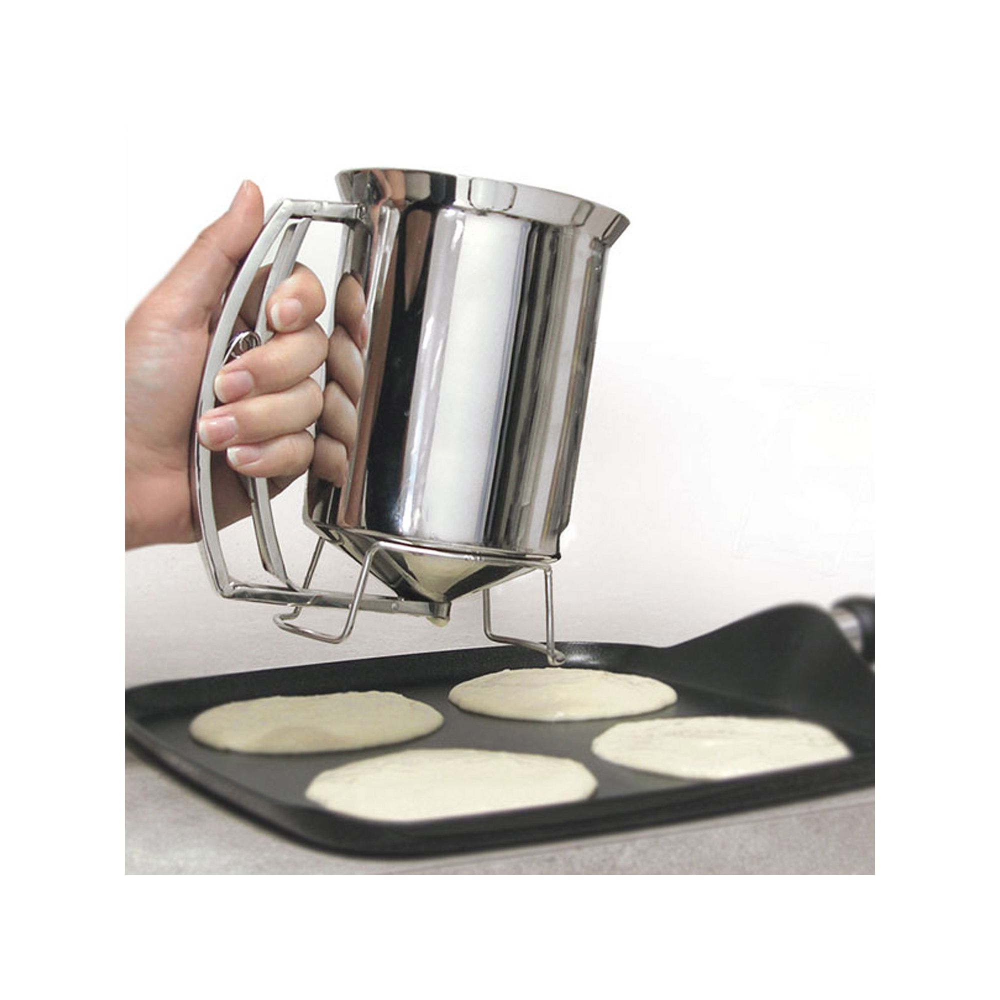 Chef Buddy Pancake Batter Dispenser, Silver