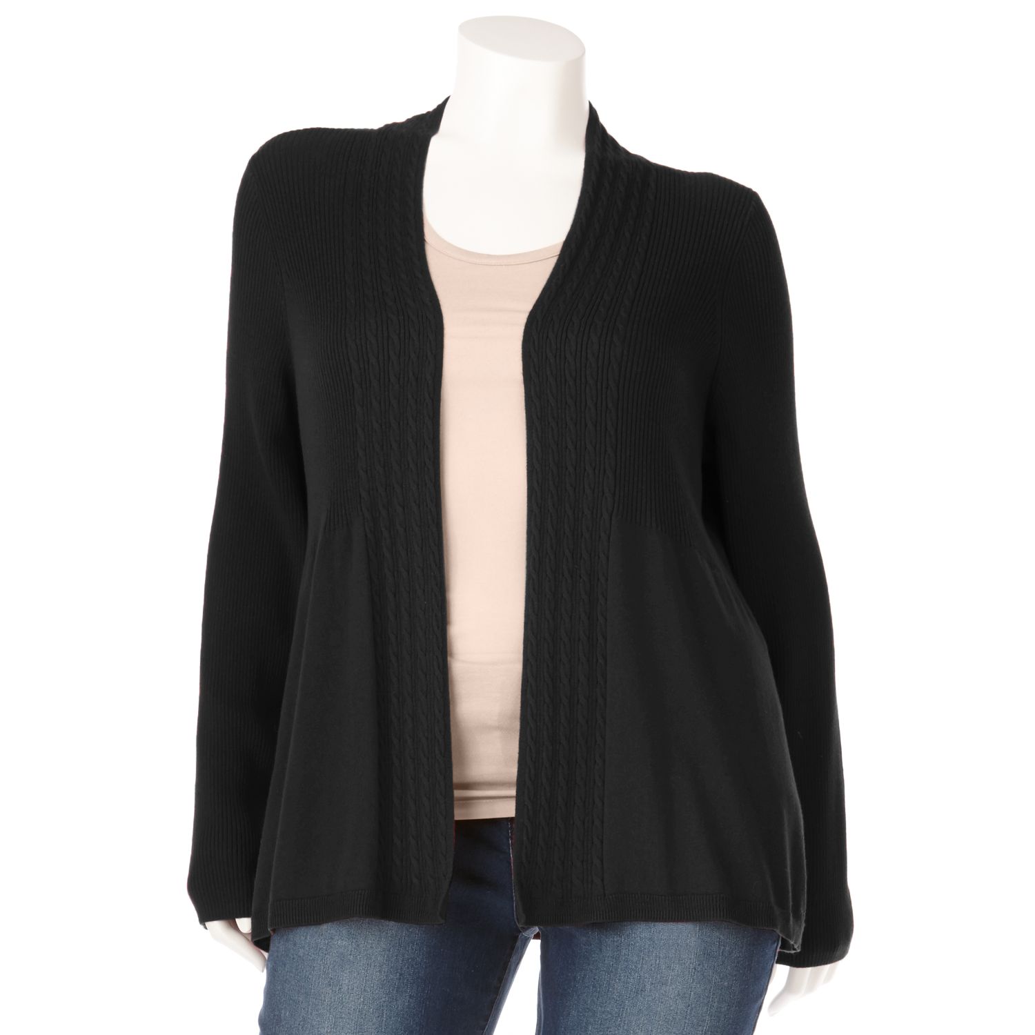 kohls plus size cardigans