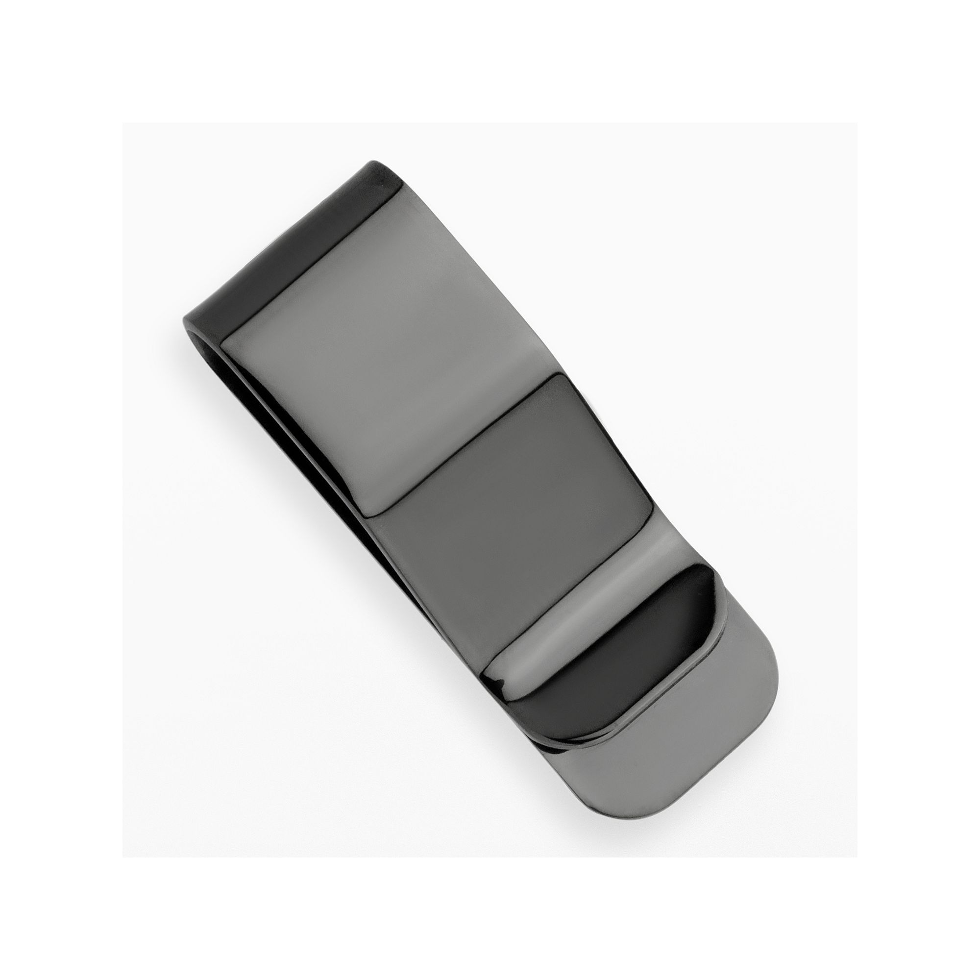 LYNX Stainless Steel Black Ion Money Clip - Men