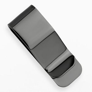 LYNX Stainless Steel Black Ion Money Clip - Men