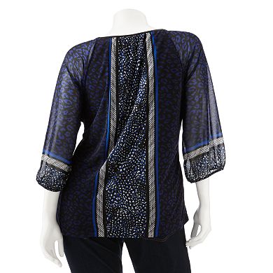 Plus Size Apt. 9® Printed Shirred Tunic