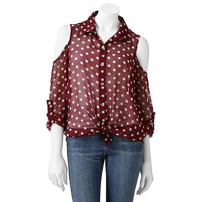 Cold shoulder tops kohl's clearance